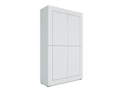 Armario alto 4 puertas 100x35x165 cm Elios blanco brillante