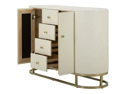 Armario Aparador VKH25, Blanco, 120x40x85 cm, Kendra Home
