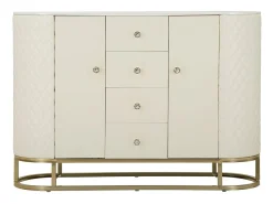 Armario Aparador VKH25, Blanco, 120x40x85 cm, Kendra Home