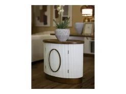Armario Aparador VKH28, Blanco, 79x48x67 cm, Kendra Home