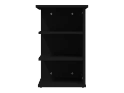 Armario auxiliar de madera contrachapada negro 35x35x55 cm