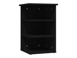 Armario auxiliar de madera contrachapada negro 35x35x55 cm