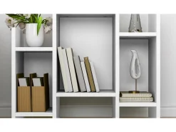 Armario auxiliar de madera contrachapada blanco 60x26x60 cm