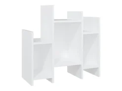 Armario auxiliar de madera contrachapada blanco 60x26x60 cm