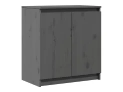 Armario auxiliar madera maciza de pino gris 60x36x65 cm