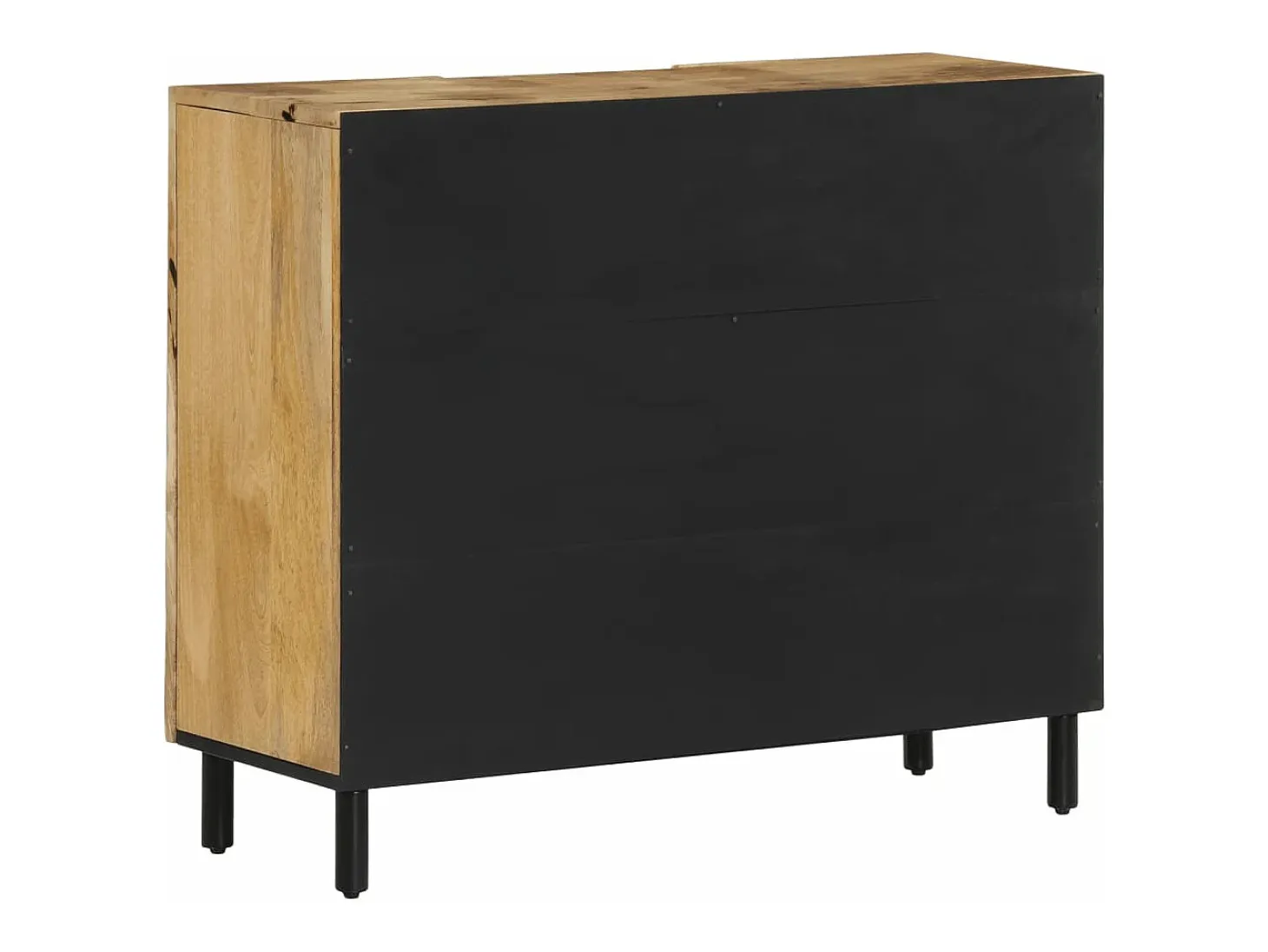 Armario auxiliar madera maciza de mango 90x33x75 cm