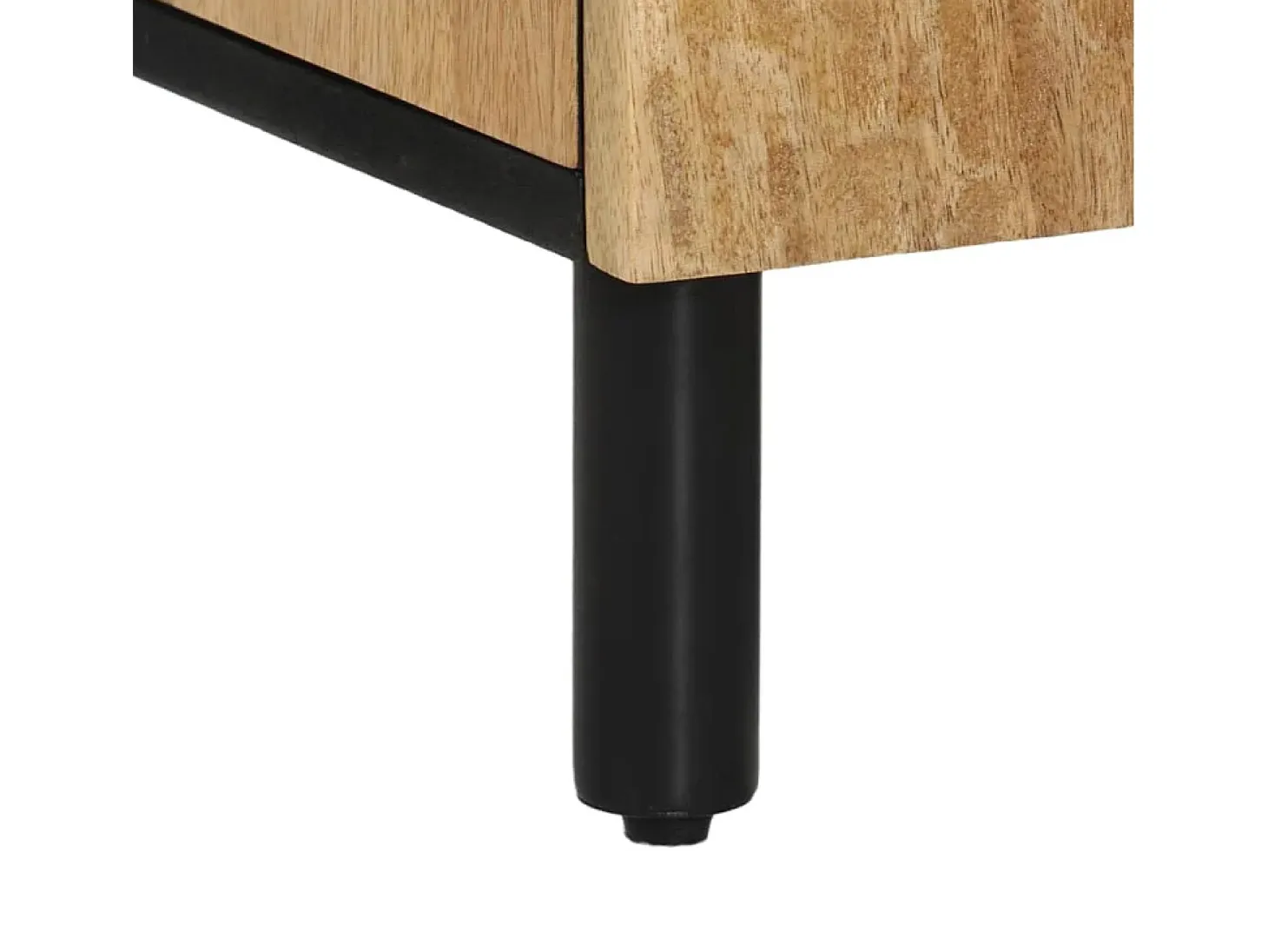 Armario auxiliar madera maciza de mango 90x33x75 cm