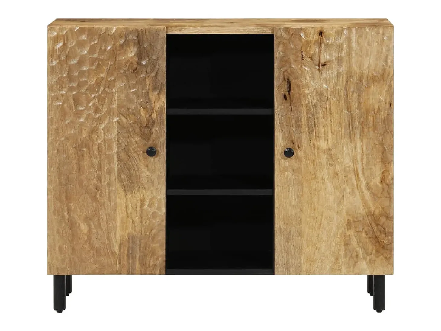Armario auxiliar madera maciza de mango 90x33x75 cm