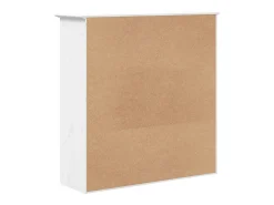 Armario BODO blanco con puertas de cristal, madera maciza de pino