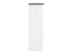Armario con puertas de vidrio BODO madera de pino blanco marrón