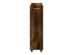 Armario con ruedas madera ingeniería roble ahumado 60x22x79 cm
