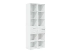 Armario de almacenaje blanco 70x42,5x225 cm madera de ingeniería