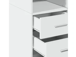 Armario de almacenaje blanco 70x42,5x225 cm madera de ingeniería