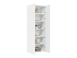 Armario de almacenaje blanco 80x42,5x225 cm madera de ingeniería