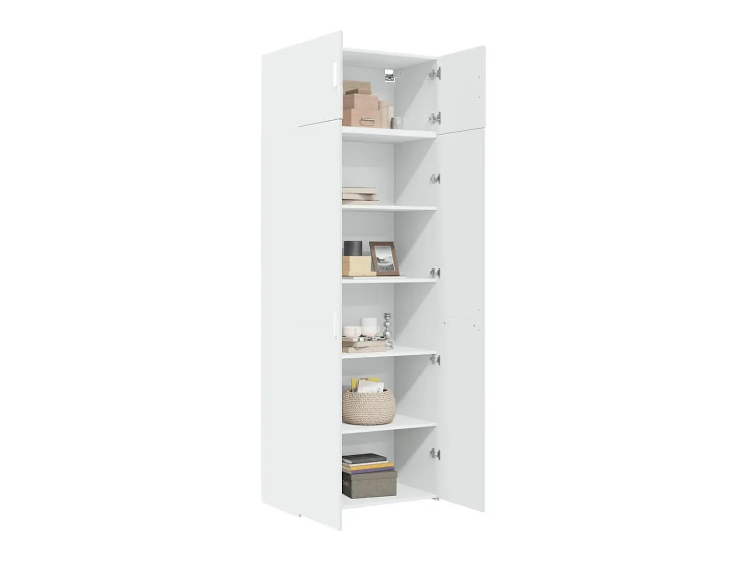 Armario de almacenaje blanco 80x42,5x225 cm madera de ingeniería