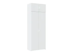 Armario de almacenaje blanco 80x42,5x225 cm madera de ingeniería