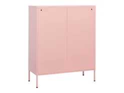 Armario de almacenamiento acero rosa 80x35x101,5 cm ES916009