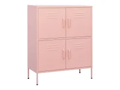 Armario de almacenamiento acero rosa 80x35x101,5 cm ES916009
