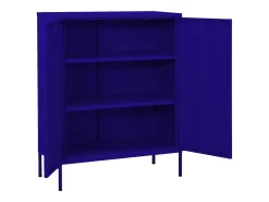 Armario de almacenamiento acero azul marino 80x35x101,5 cm ES154358