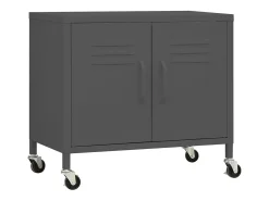 Armario de almacenamiento acero gris antracita 60x35x56 cm ES524115