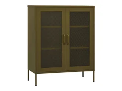 Armario de almacenamiento acero verde oliva 80x35x101,5 cm ES321561