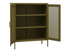 Armario de almacenamiento acero verde oliva 80x35x101,5 cm ES321561
