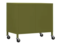 Armario de almacenamiento acero verde oliva 60x35x56 cm ES530251