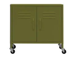 Armario de almacenamiento acero verde oliva 60x35x56 cm ES530251