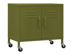 Armario de almacenamiento acero verde oliva 60x35x56 cm ES530251