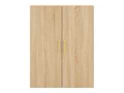 Armario de pared 2 unidades roble Sonoma 69,5x34x90 cm