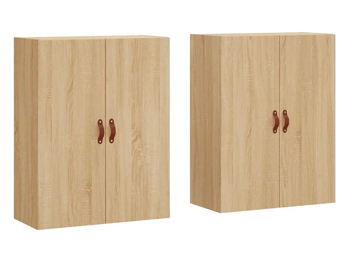 Armario de pared 2 unidades roble Sonoma 69,5x34x90 cm