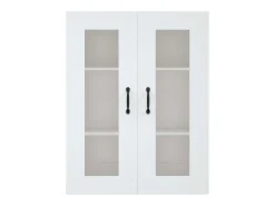 Armario de pared colgante blanco 69,5x34x90 cm
