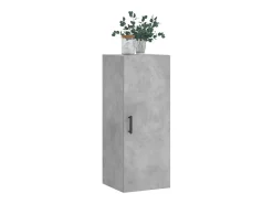 Armario de pared gris hormigón 34,5x34x90 cm