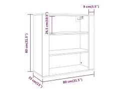 Armario de pared madera contrachapada gris hormigón 80x33x80 cm