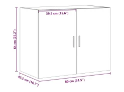 Armario de pared madera de ingeniería blanco 80x42,5x64 cm