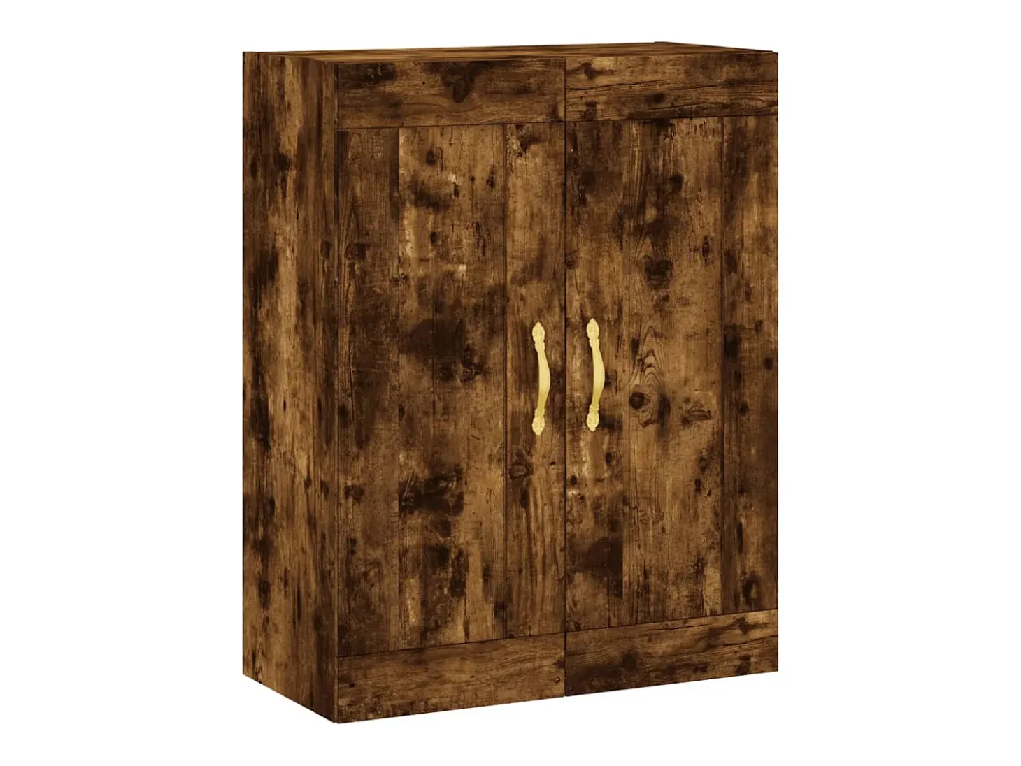 Armario de pared madera ingeniería roble ahumado 69,5x34x90 cm