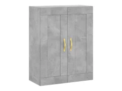 Armario de pared madera ingeniería gris hormigón 69,5x34x90 cm