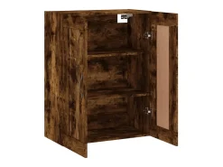 Armario de pared madera ingeniería roble ahumado 69,5x34x90 cm
