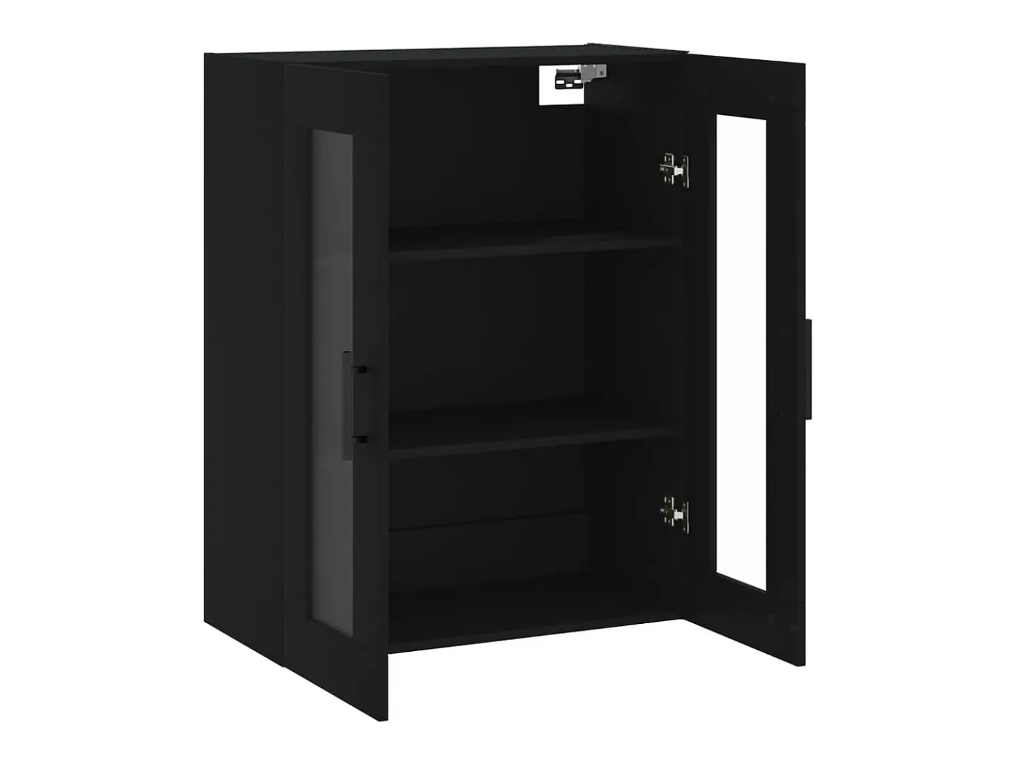 Armario de pared negro 69,5x34x90 cm