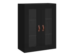 Armario de pared negro 69,5x34x90 cm