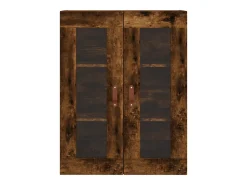 Armario de pared roble ahumado 69,5x34x90 cm