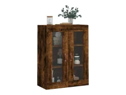 Armario de pared roble ahumado 69,5x34x90 cm