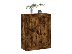 Armario de pared roble ahumado 69,5x34x90 cm madera de ingeniería