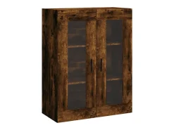Armario de pared roble ahumado 69,5x34x90 cm