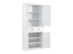 Armario SucceBuy de Despensa de Cocina 183cm, 4 Puertas, 3 Estantes Ajustables, Almacenamiento, Diseñado para Familias Grandes y Restaurantes
