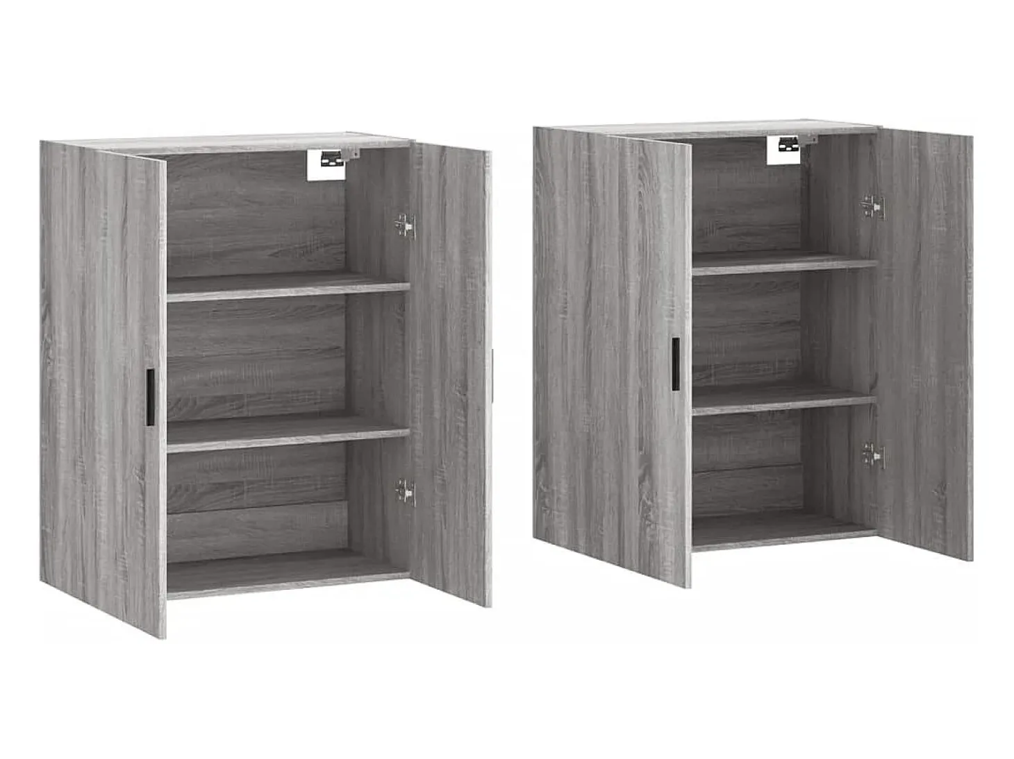 Armarios de pared 2 piezas gris sonoma 69,5x34x90 cm