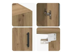 Armarios de pared 2 piezas roble artesanal 69,5 x 34 x 90 cm