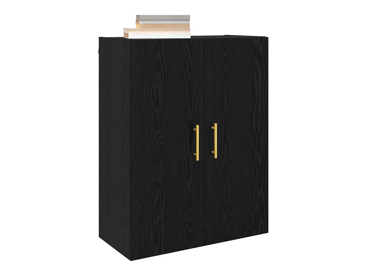Armarios de pared 2 piezas Roble Negro 69,5 x 34 x 90 cm