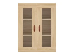 Armarios de pared 2 uds madera de ingeniería roble Sonoma