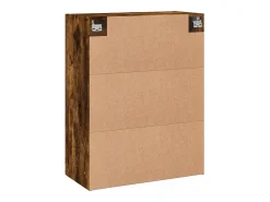 Armarios de pared 2 uds madera de ingeniería roble ahumado